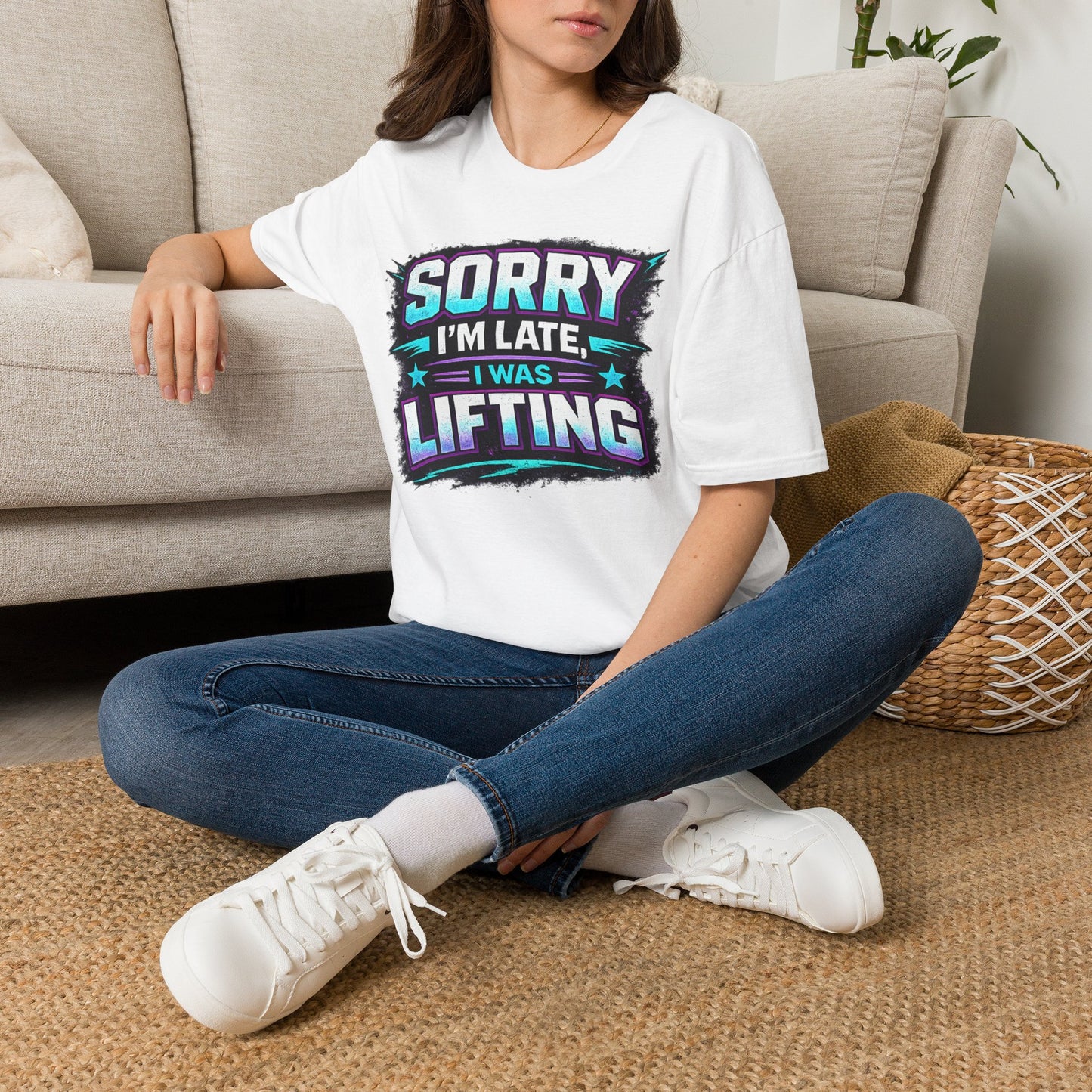 Sorry I'm Late I Was Lifting T-Shirt | Gym Workout Shirt | Gym Appeal