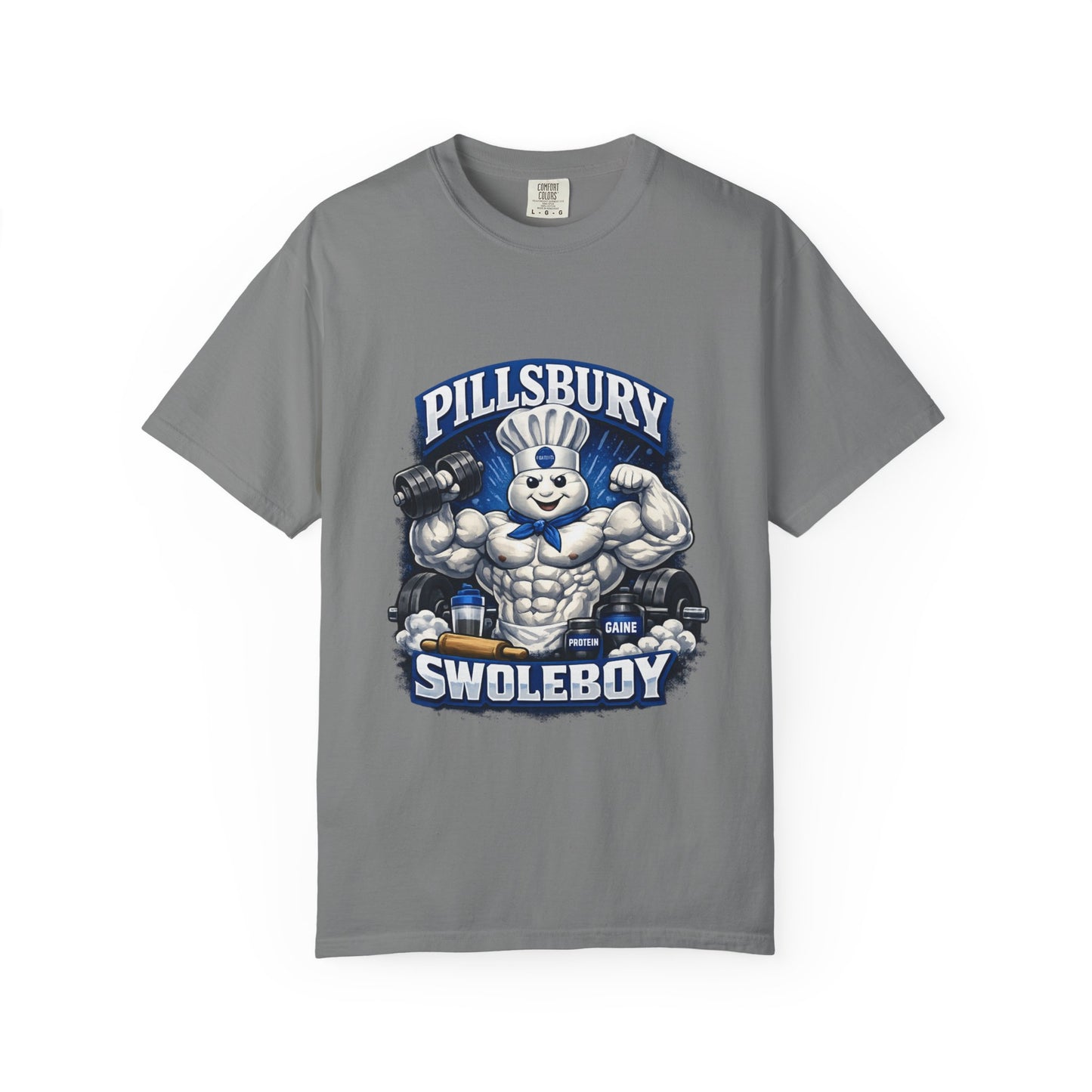 Pillsbury Swoleboy Muscle Mascot T-Shirt | Gym Fitness Graphic Tee