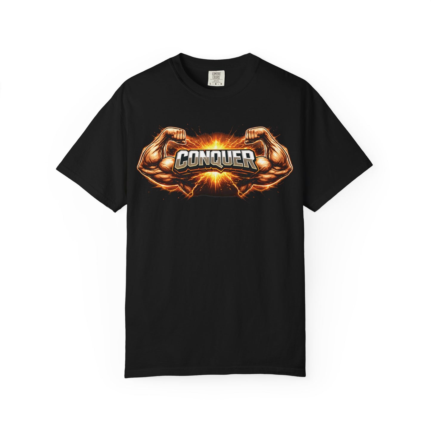 Conquer Muscle Flexing Gym Inspiration T-shirt