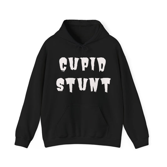 Offensive Cupid Stunt Hoodie, Funny Unisex Sweatshirt, Rude Valentine's Day Jumper, Sarcastic Pullover, Adult Humor Hooded Top, Naughty Gift