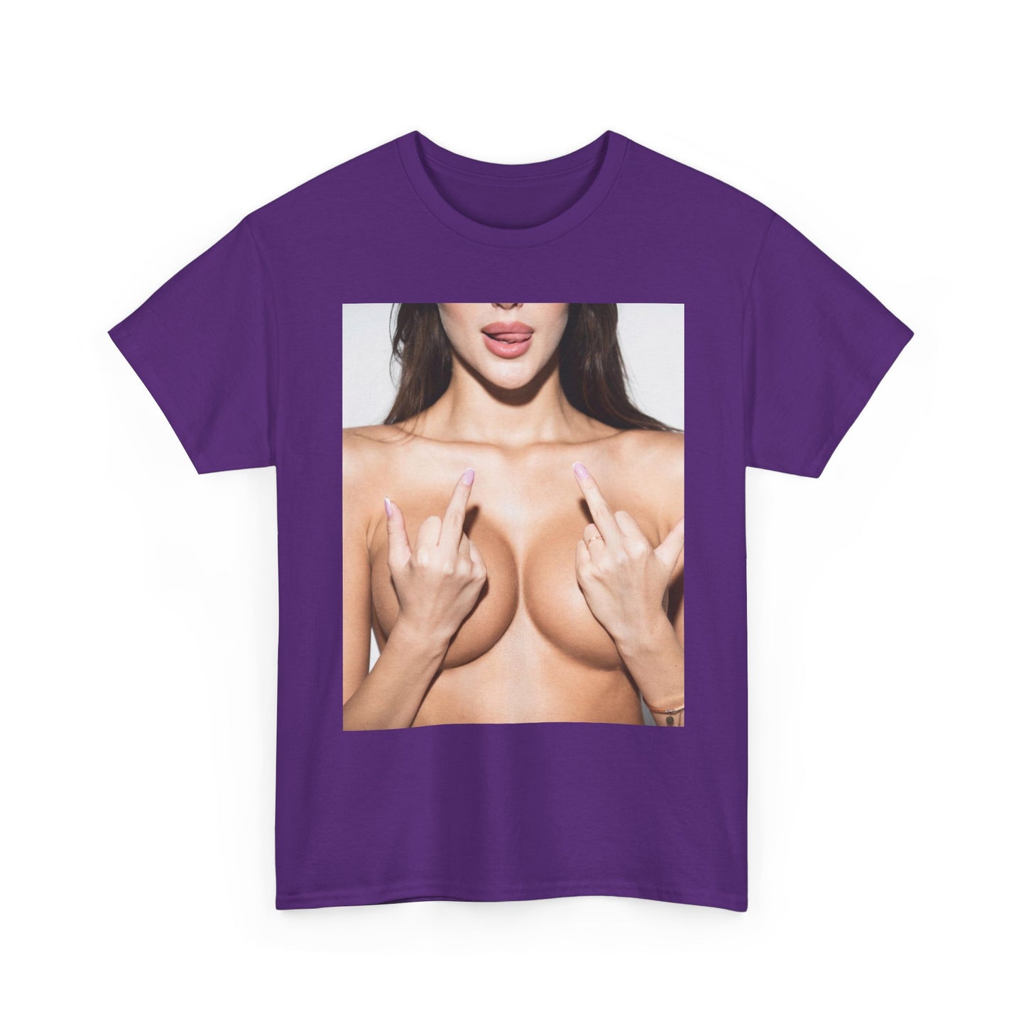 Offensive Adult Tee, Rude Middle Finger T-Shirt, Inappropriate Unisex Shirt, Explicit Graphic Clothing, Naughty Mature Content Top