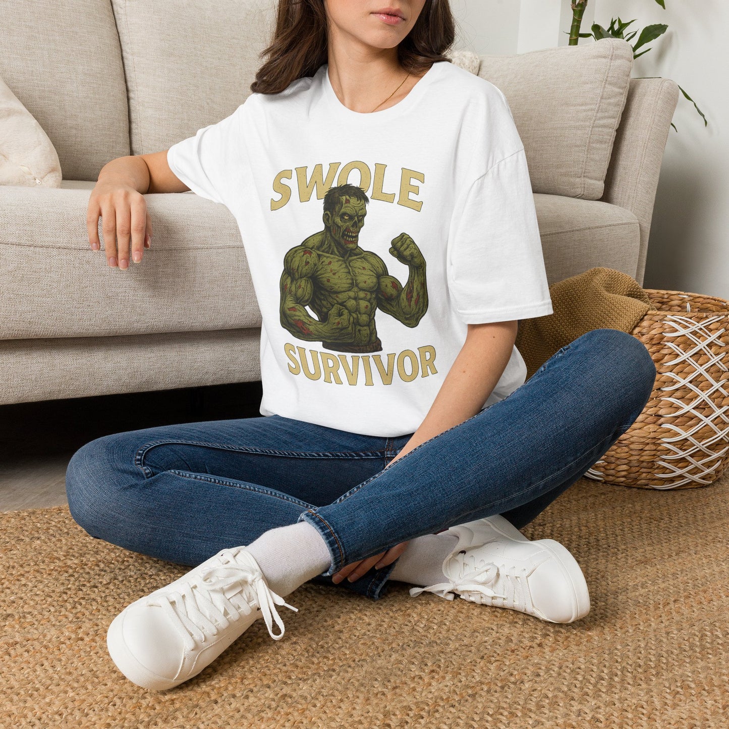 Swole Survivor T-Shirt, Unisex Fitness Tee, Gym Apparel, Bodybuilding Gift, Workout Motivational Shirt