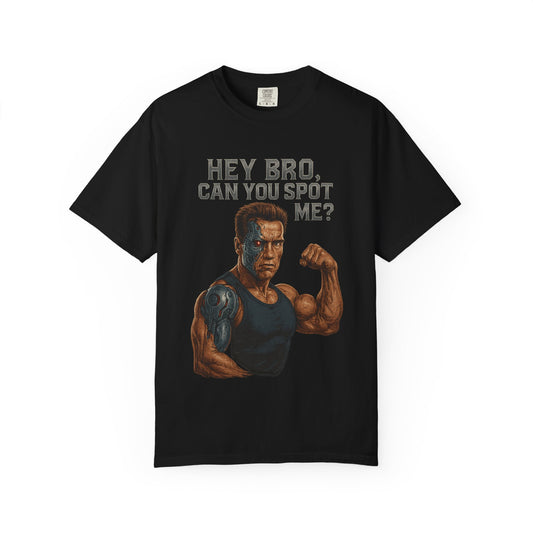Arnold Can You Spot Me Gym Tee, Unisex Softstyle T-Shirt, Gym Workout Shirt, Fitness Motivation Top, Workout Apparel, Gym Lover Gift, Muscle