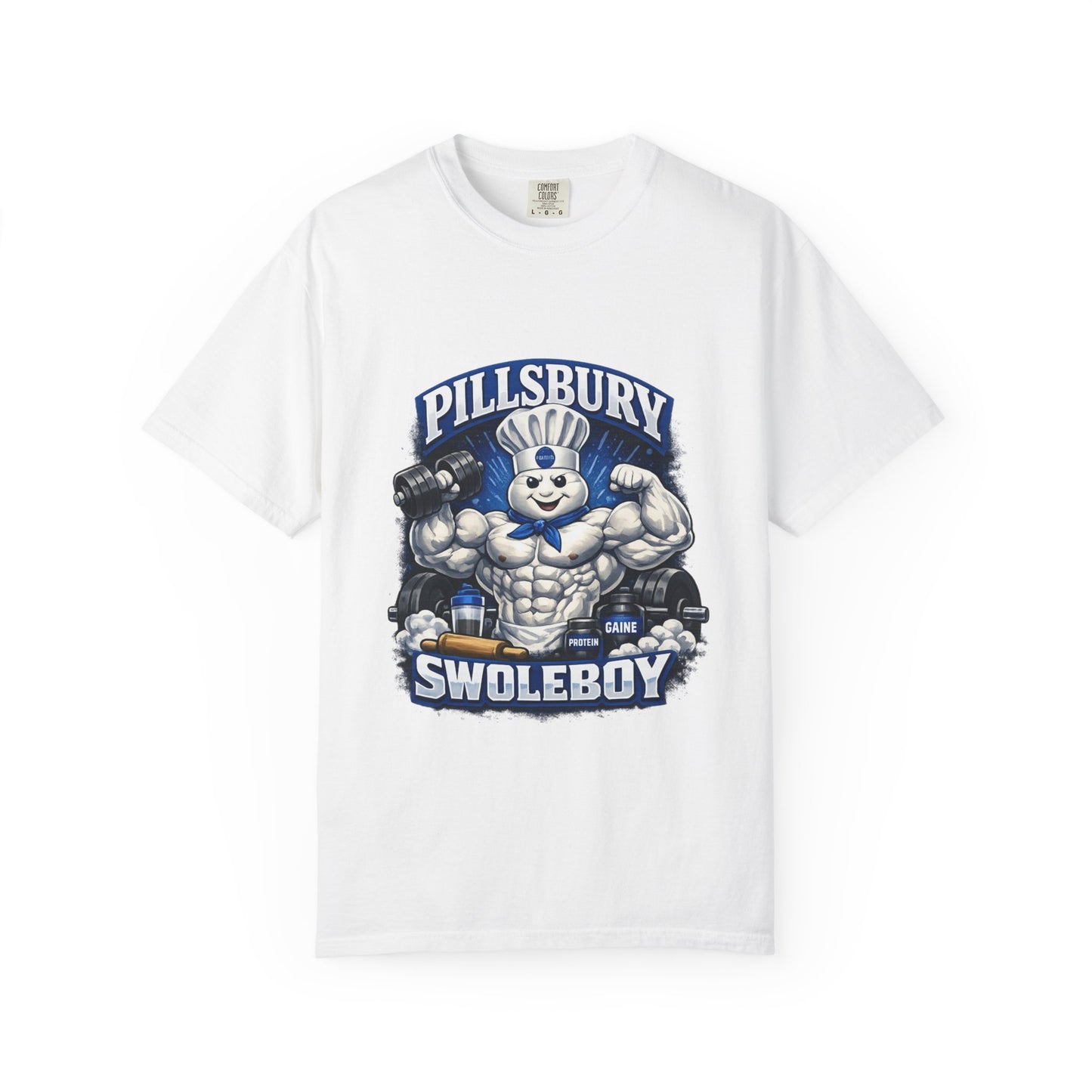 Pillsbury Swoleboy Muscle Mascot T-Shirt | Gym Fitness Graphic Tee