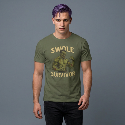 Swole Survivor T-Shirt, Unisex Fitness Tee, Gym Apparel, Bodybuilding Gift, Workout Motivational Shirt