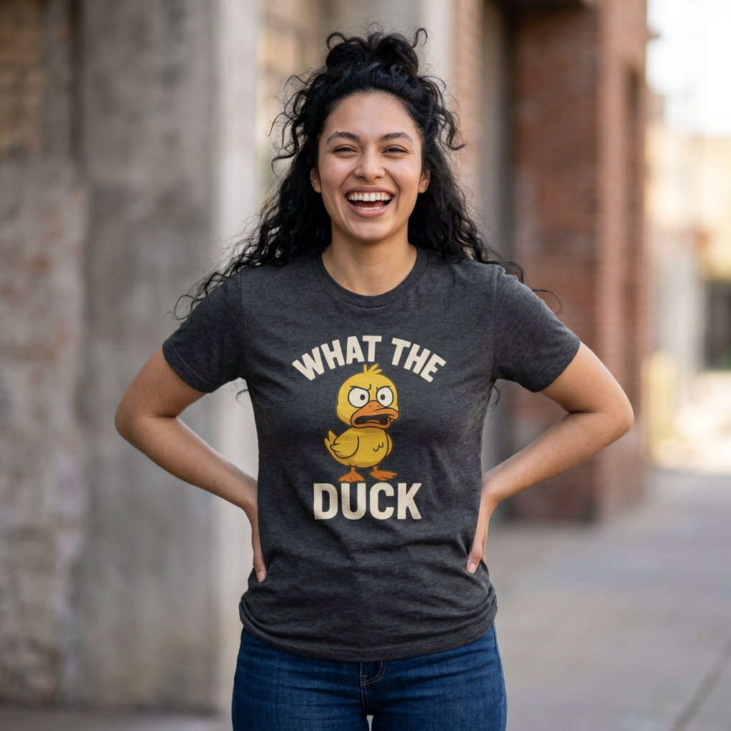 Funny What The Duck Unisex Softstyle T-Shirt, Humor Tee, Casual Wear Shirt, Quirky Gift, Novelty Top