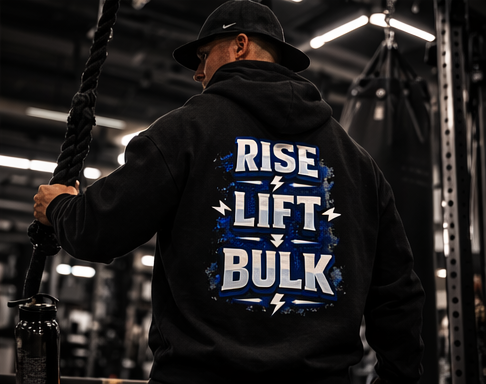 Pillsbury Swoleboy Hoodie | Rise Lift Bulk Back Print | Funny Gym Appeal