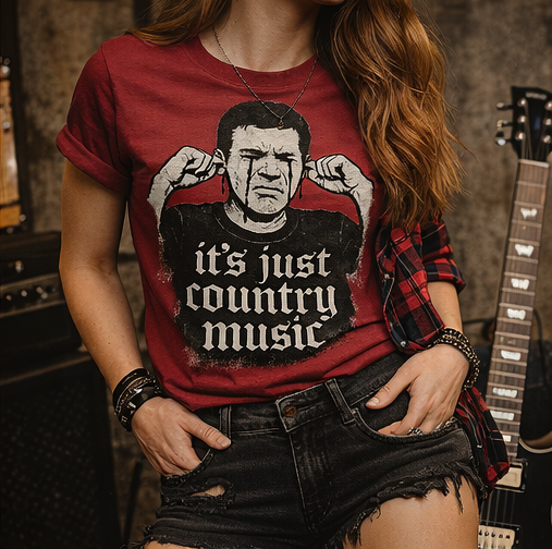 Country Music Hater Unisex Tee, Funny Concert T-Shirt, Music Lover Gift, Sarcasm Graphic Shirt, Novelty Top