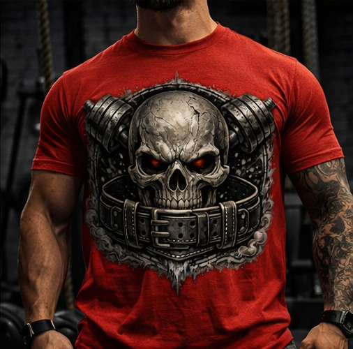 Skull Gas Mask Tee | Gothic Skull Illustration, Grunge Biker Shirt, Fitness Gym Appeal