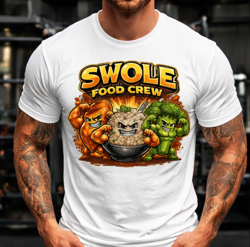 Swole Food Crew T-Shirt | Cute Muscle Food Characters