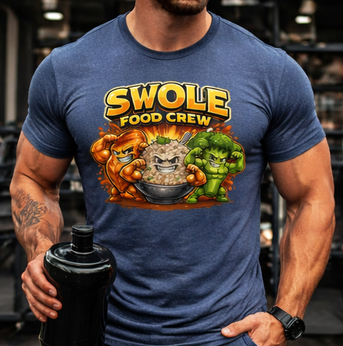 Swole Food Crew T-Shirt | Cute Muscle Food Characters