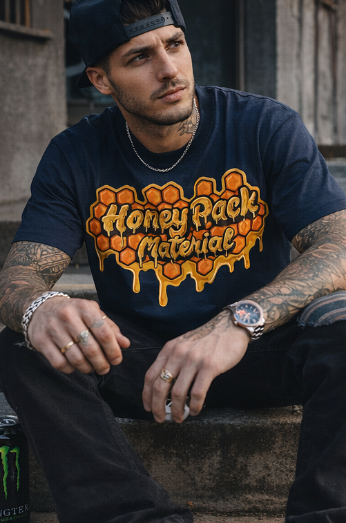 Honey Pack Dripping Honey Tee | Bee Honeycomb Graphic Shirt