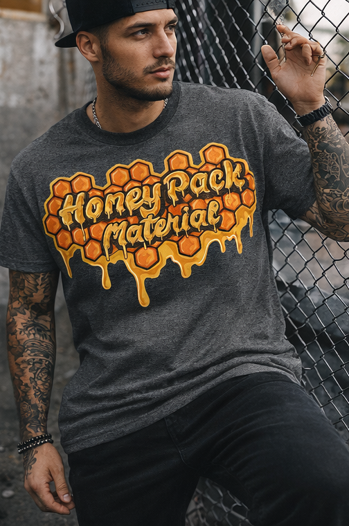 Honey Pack Dripping Honey Tee | Bee Honeycomb Graphic Shirt