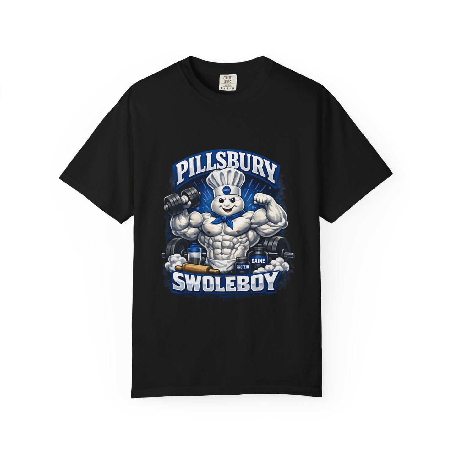 Pillsbury Swoleboy Muscle Mascot T-Shirt | Gym Fitness Graphic Tee